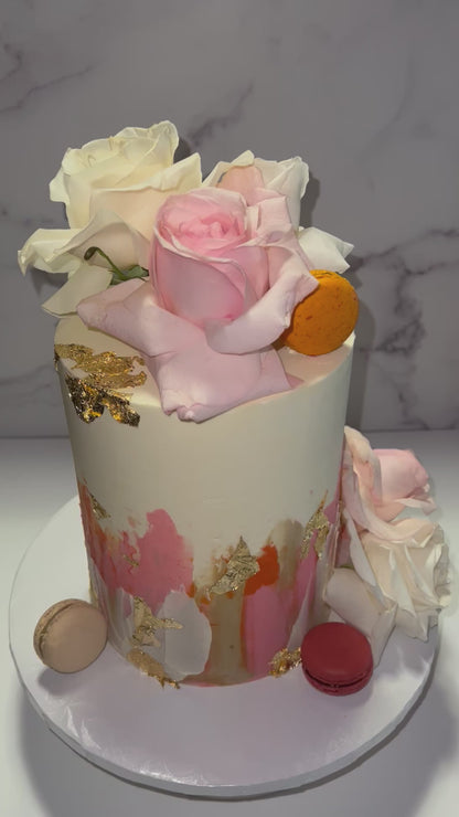 Color Swatch Floral Cake