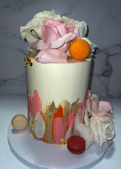 Color Swatch Floral Cake